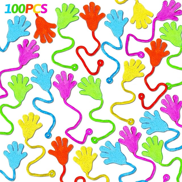 Detalle de 100PCS Glitter Sticky Hands Party Favors 100pcs