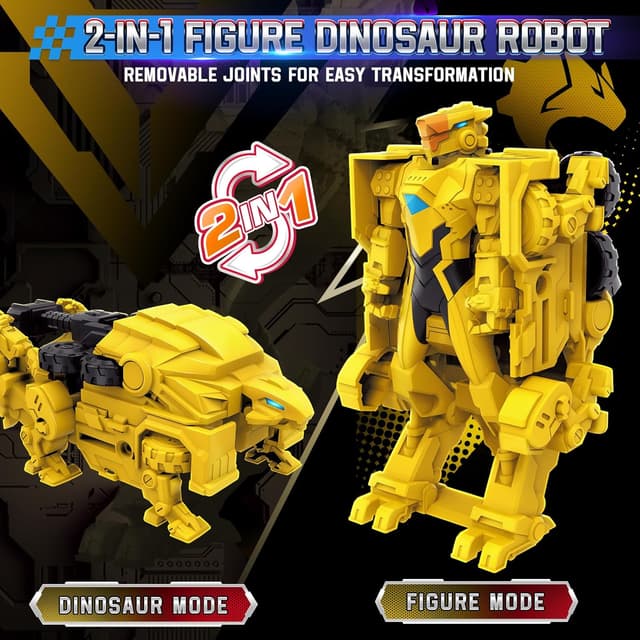 Detalle de 2 en 1 dinosaures transformables 5 pouces