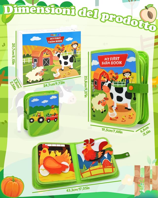 Thumbnail 6 de Meafeng Busy Board libro Montessori sensoriale 1 anno