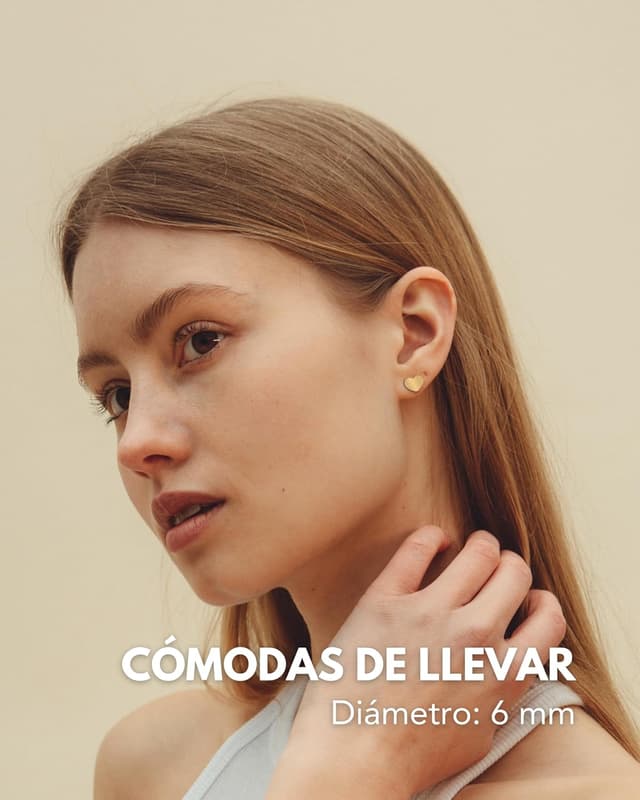 Detalle 2 de GD GOOD.designs Pendientes de corazón 6 mm