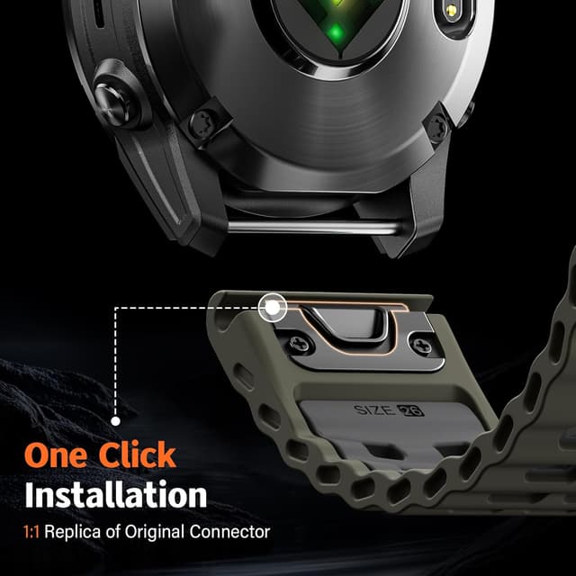 Detalle 2 de Quickfit 26mm silicone strap for Garmin