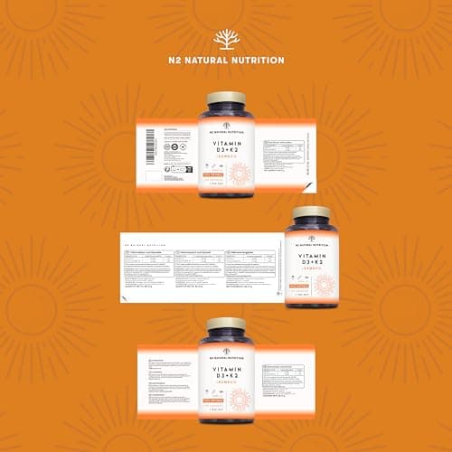 Thumbnail 8 de N2 Natural Nutrition Vitamina D3 y K2 (MK7) 5000 UI + 200 µg, con Silicio y Bamboo. 150 cápsulas