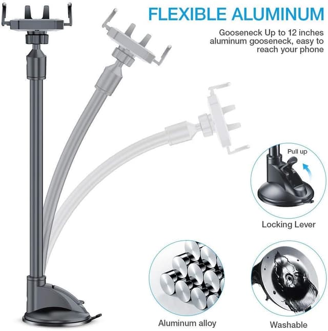 Thumbnail 5 de FLOVEME Car Phone Holder windsreen gooseneck for iPhone 13