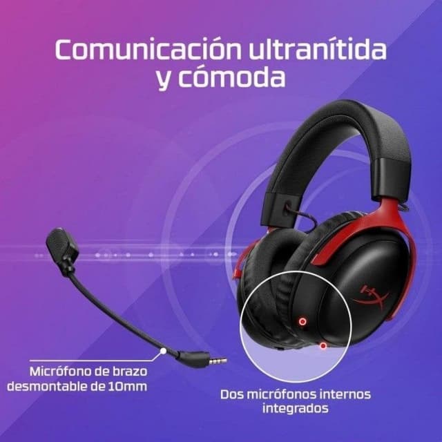 Detalle 1 de HyperX Cloud III S auriculares inalámbricos + Pulsefire Haste 2 ratón 26.000 DPI
