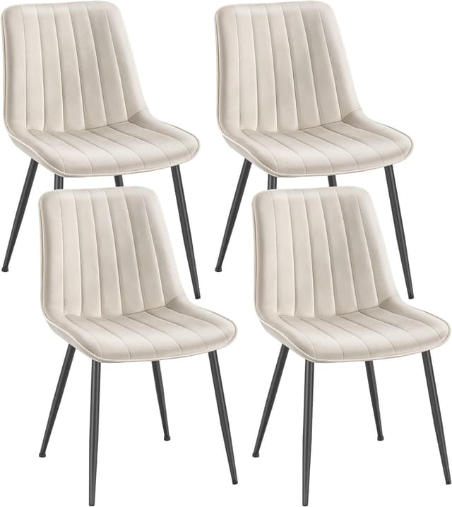Imagen de SONGMICS Esszimmerstuhl 4er Set cappuccinobeige en OfertitasTOP