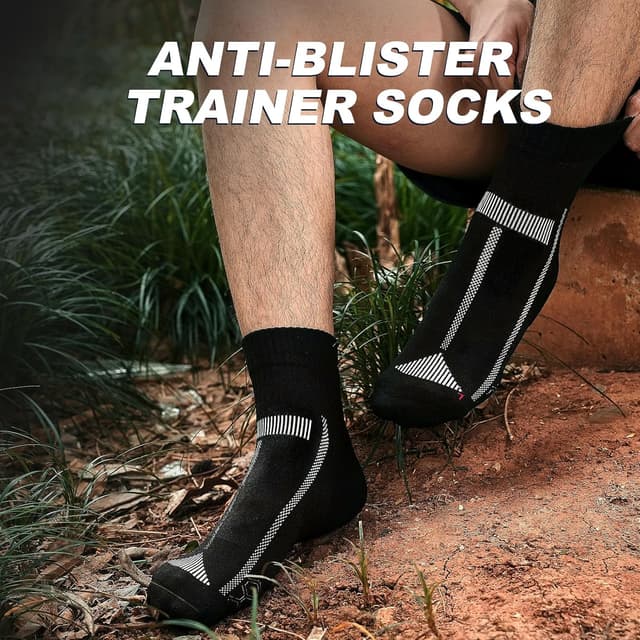 Detalle 2 de Stoeury running socks Anti-Blister quarter 3 pairs