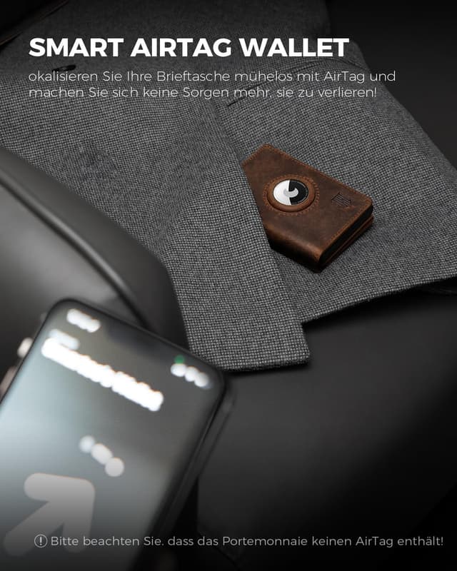 Thumbnail 6 de DODENSHA Airtag Wallet Herren Kartenetui mit AirTag-Fach