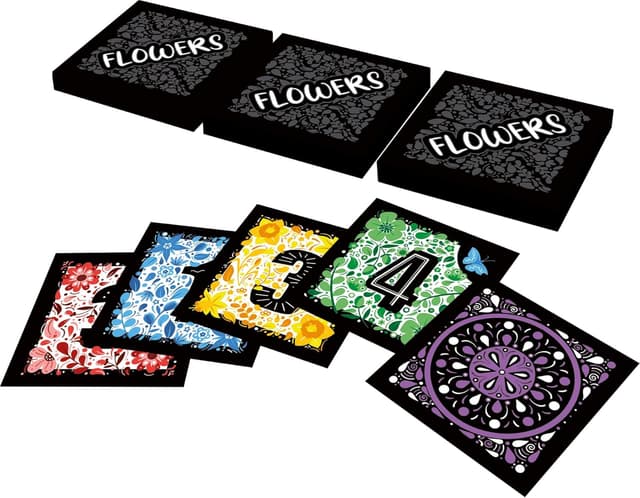 Detalle de Asmodee Actarus Editions Flowers – Gioco di carte per famiglie (versione francese), 1–4 giocatori