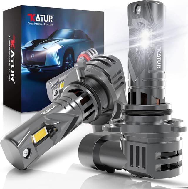 Detalle de KATUR Lampadine Fari Auto Canbus HB4 (9006) 100W 6000K Bianco, 2 pezzi per abbaglianti o anabbaglianti, Plug & Play