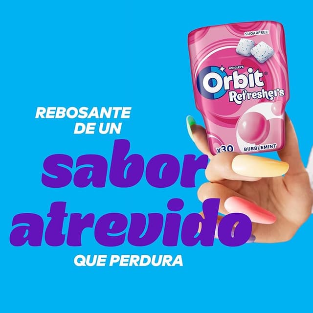 Thumbnail 2 de Orbit Refreshers Bubblemint Chicles Sin Azúcar 🍬