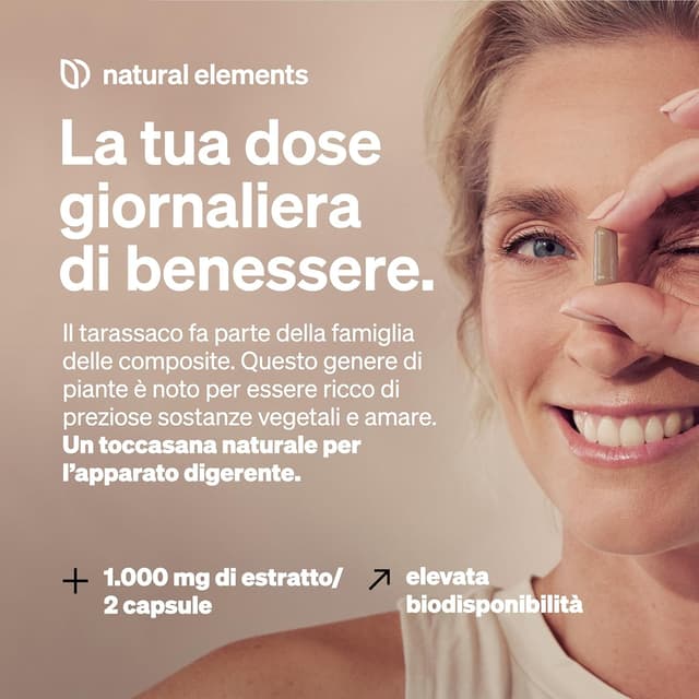 Detalle de Tarassaco Biologico (120 capsule) – estratto di radici di tarassaco 10:1 ad alto dosaggio, vegano