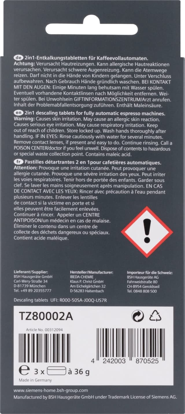 Thumbnail 5 de Siemens Pflegeset 1 Jahr mit 6 Filtern