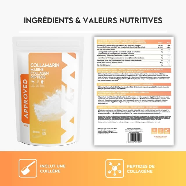 Thumbnail 4 de WFN Approved Collamarin Collagène marin 400g