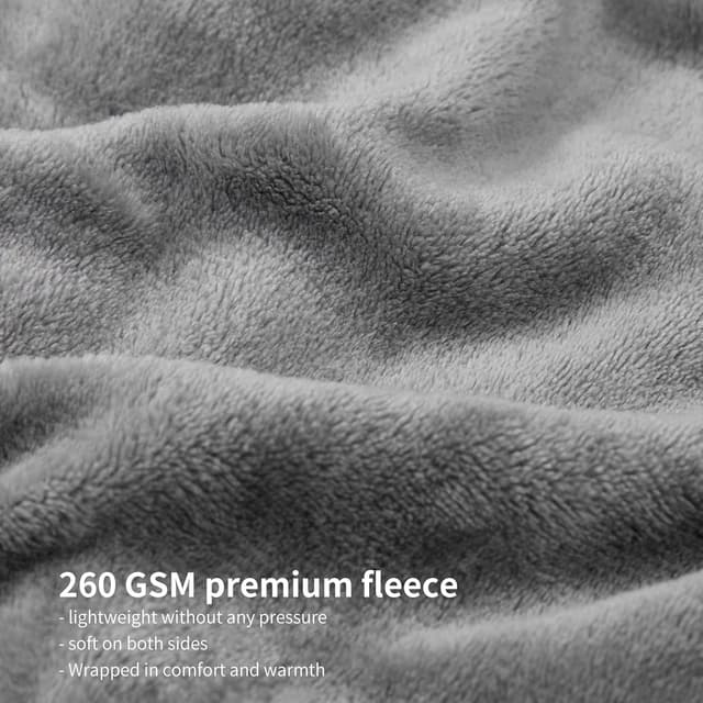 Thumbnail 4 de Aisbo Kuscheldecke Flauschig Decke Grau
