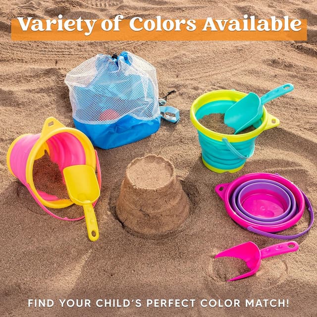 Detalle 1 de JOYIN Foldable Beach Bucket Set 0.66 gal 🪣