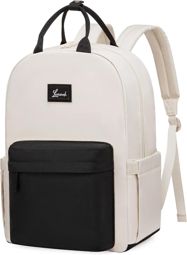 Detalle de LOVEVOOK Laptop Backpack Womens 15.6in Beig/Black