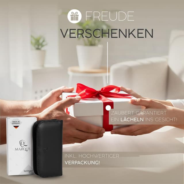 Detalle 2 de Maniküre-Set von Solingen mit Etui (Kunst-Leder), 6-teiliges Nagelset aus glanzvernickeltem Stahl