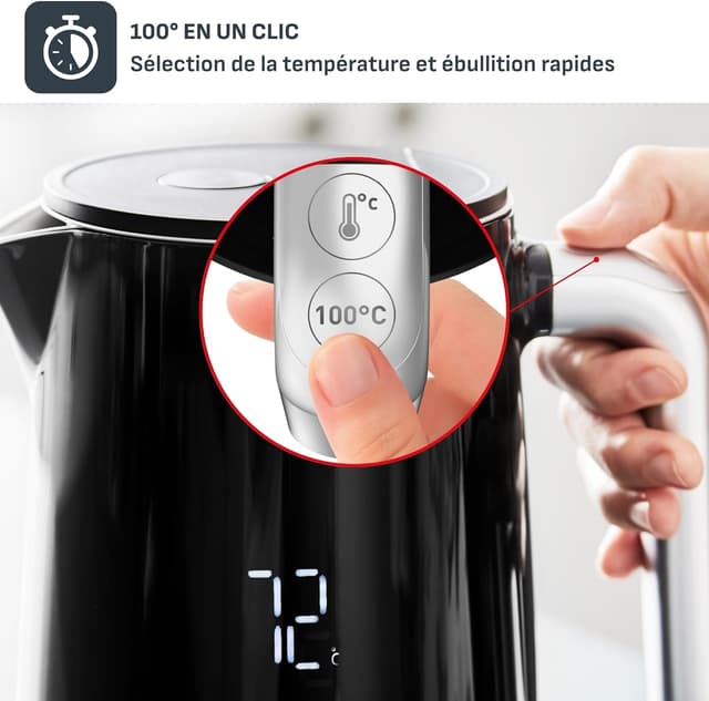 Thumbnail 5 de Tefal KO854830 Bouilloire 1 L, 5 températures, maintien 30 min 🔌
