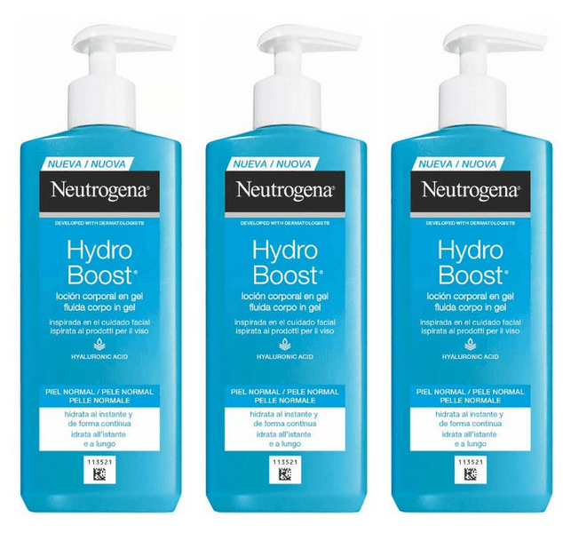 Detalle de Neutrógena Hydro Boost Gel Corporal Hidratante 3x750 ml 💧