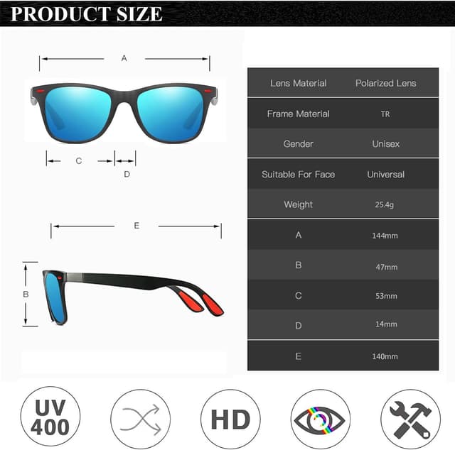 Thumbnail 3 de Perfectmiaoxuan Gafas de sol Polarizadas UV400
