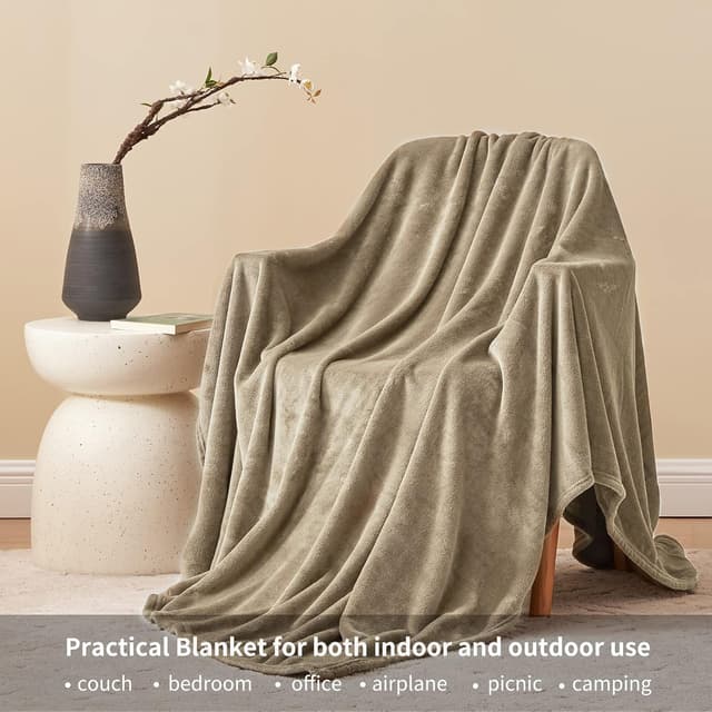 Detalle 2 de Aisbo Kuscheldecke 150x200 cm Camel