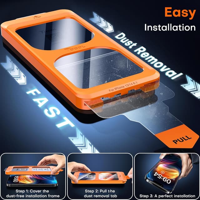 Detalle de TOCOL iPhone 13 Screen Protector 2-pack