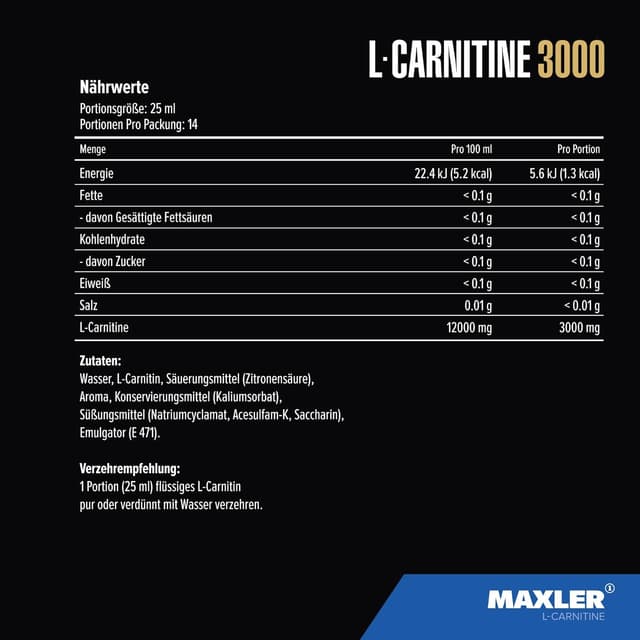 Detalle 1 de Maxler L-Carnitine 3000 500 ml đ