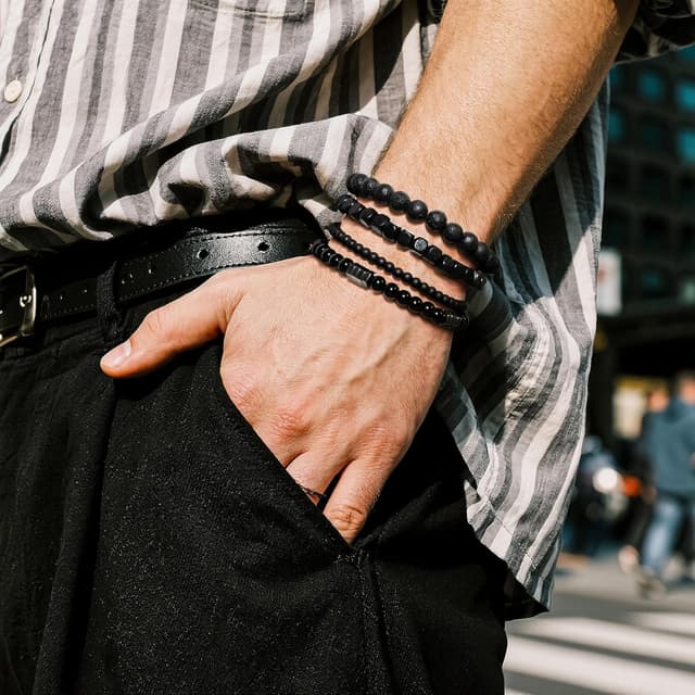 Detalle de Lameybrt Armband Set Multi mit Lava, 6–12 Zoll