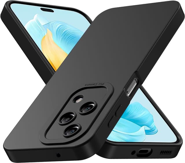 Detalle de Tenphone coque en silicone souple pour Honor 200 Lite 5G (noir) – étui antichoc avec protection caméra