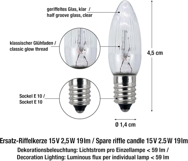 Thumbnail 2 de Hellum candele ricambio 10 pezzi 🕯
