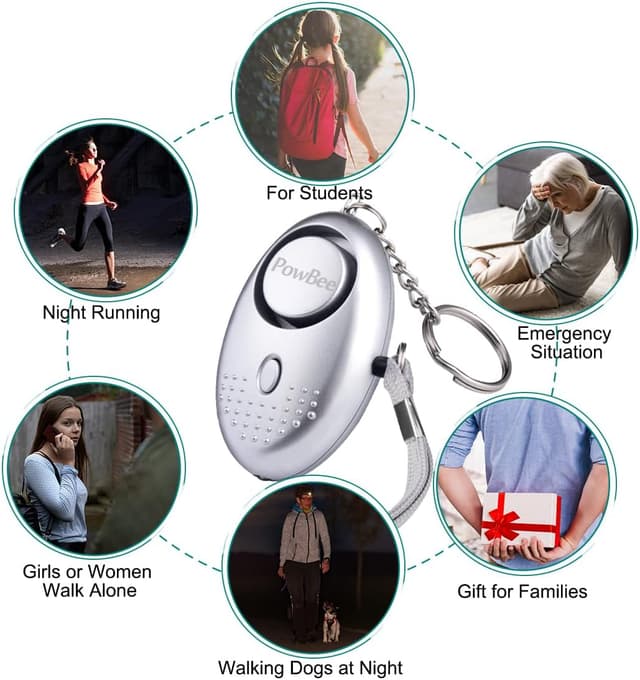 Detalle de Personal Safety Alarm Keychain 3 Pack 150dB