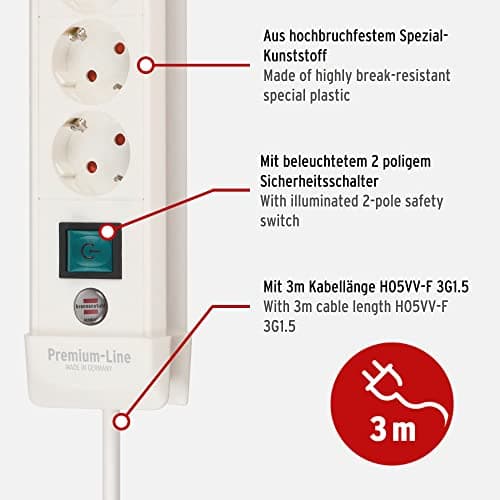 Thumbnail 2 de Brennenstuhl Premium-Line regleta 6 tomas, 3 m 🔌