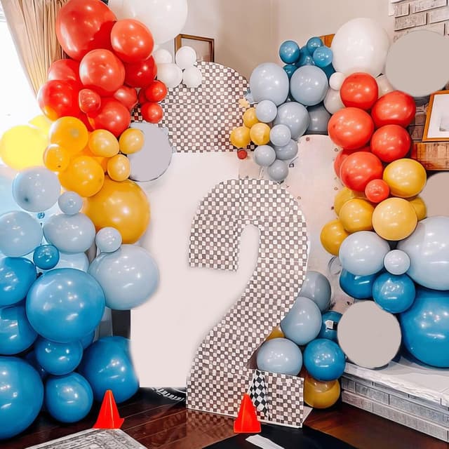 Detalle de Race Car Balloons (50 pcs) 12-inch latex balloons for race car party décor