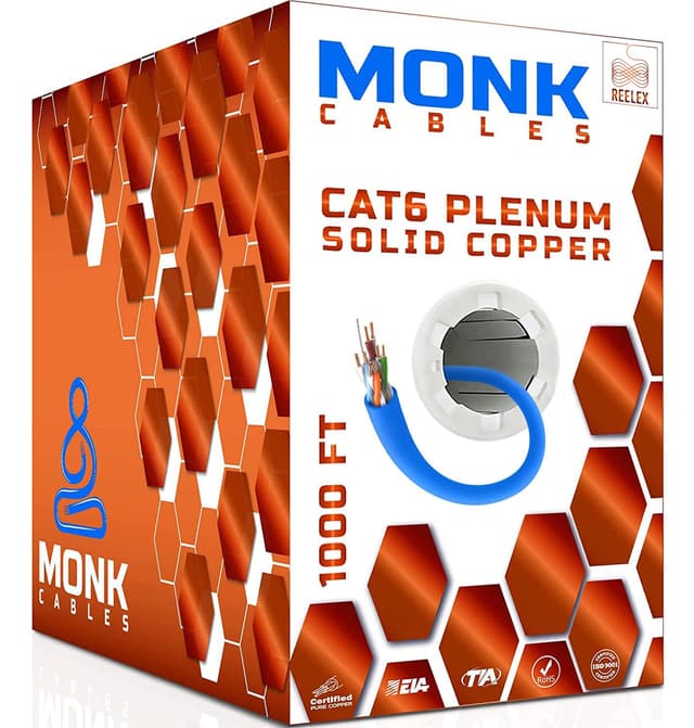 Imagen de MONK CABLES CAT6 Plenum Cable 1000ft en OfertitasTOP