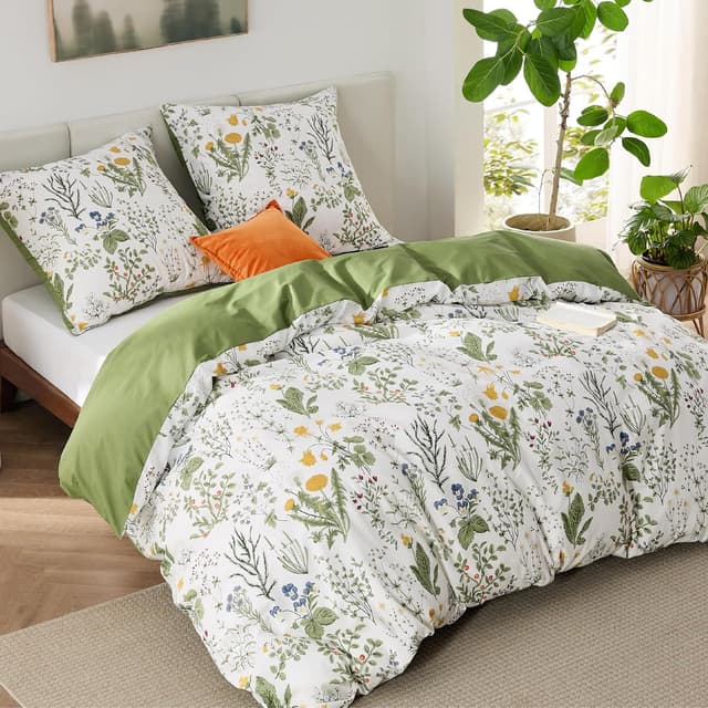 Thumbnail 1 de BEDSURE Bettwäsche 200x200 Baumwolle Grün