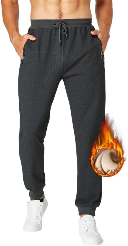 Thumbnail 6 de ZOXOZ Pantalons de survêtement hiver homme doublés Sherpa, laine chaude avec poches zippées