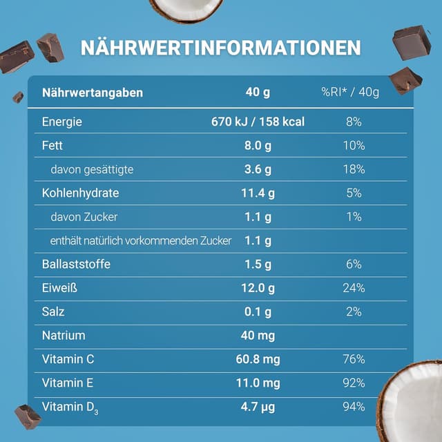 Detalle 2 de RiceUP! Vitamin Protein Bar Coconut 30% 🍫