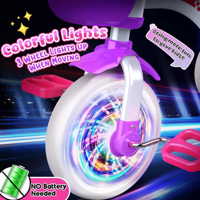 Detalle 2 de Kkdi Toddler Tricycle 4-Level Adjustable Seat