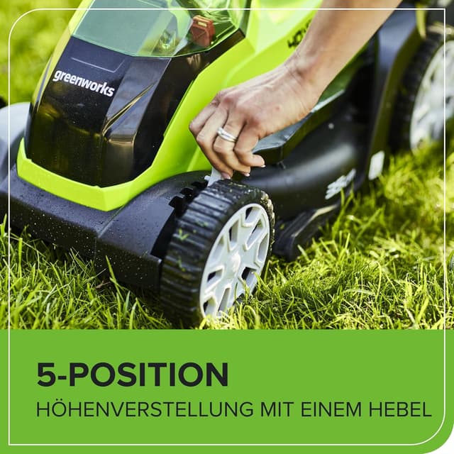 Detalle de Greenworks 40V G40LM35K2X: tagliaerba a batteria 35 cm per prati fino a 400 m²