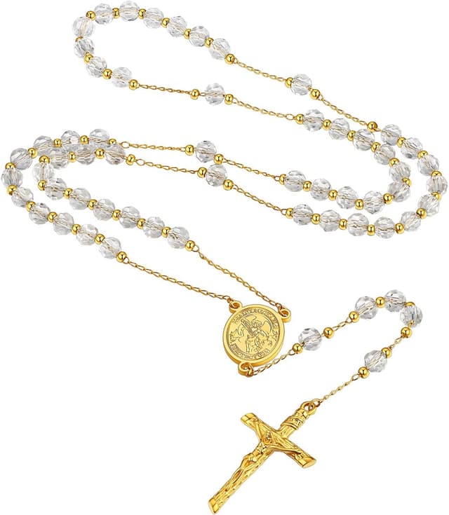 Detalle de Supcare collana rosario con croce 66 cm