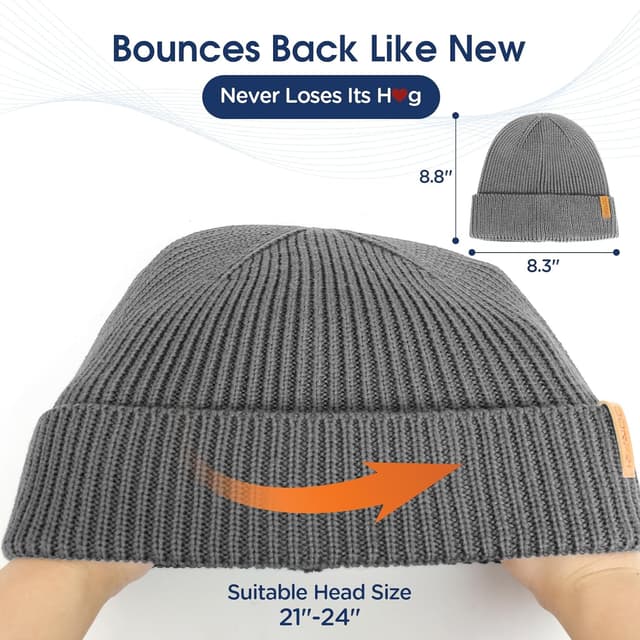 Detalle 2 de Donfri Merino Wool Beanie Hat, 122 g