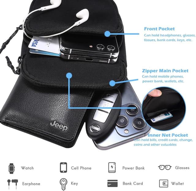 Detalle de Crossbody sling bag for mobile phones