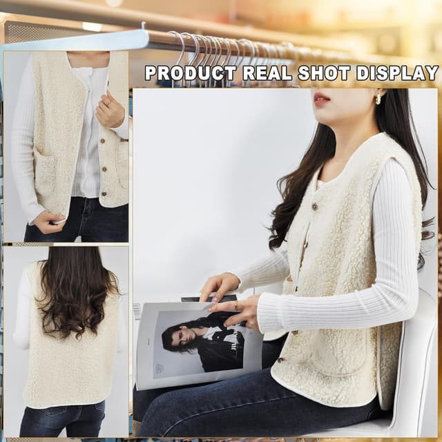 Thumbnail 4 de beifon Teddy Fleece Weste Damen S/M