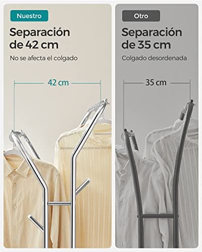 Detalle 2 de SONGMICS HSR107E01 Burro para ropa 103,5 cm 🚪