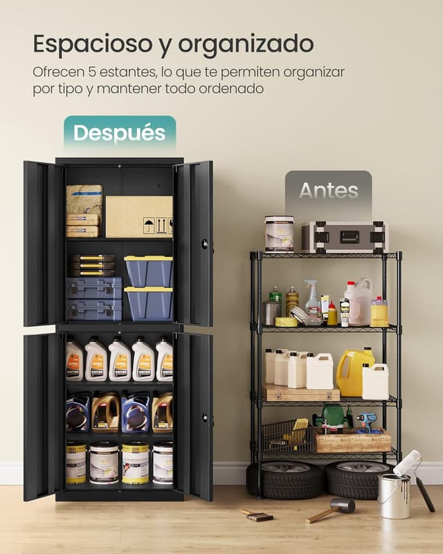 Thumbnail 3 de SONGMICS OMC017BD01 armario metálico 40 x 60 x 180 cm