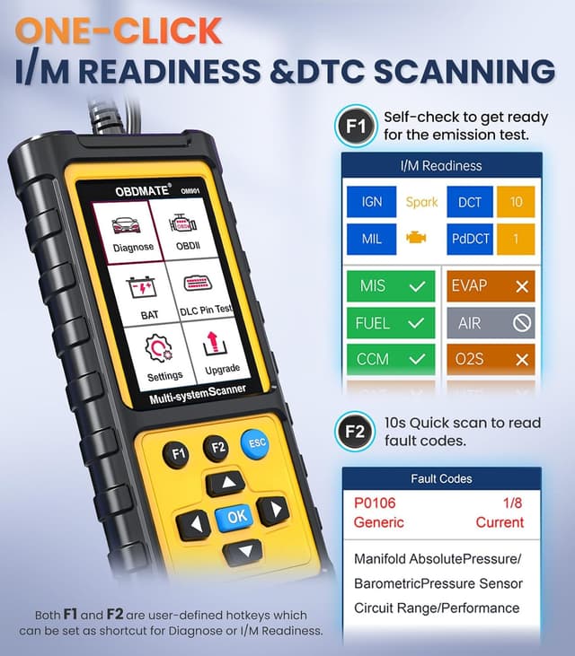 Detalle 2 de OBDMATE OM901 OBD2 Scanner 3.5