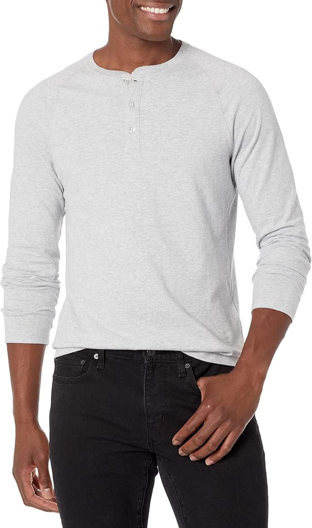 Detalle de Amazon Essentials Henley Shirt Long Sleeve