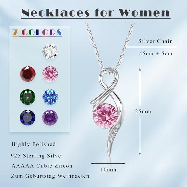 Detalle de 925 Sterling Silver Infinity Necklace