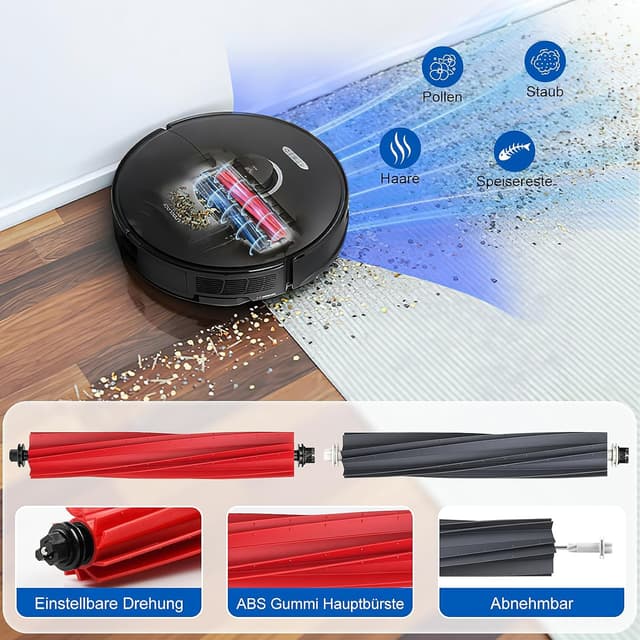Detalle de 28-teilige Zubehör-Set für Roborock S8 Pro Ultra inkl. Hauptbürste, Staubbeutel, Wischpads und HEPA-Filter