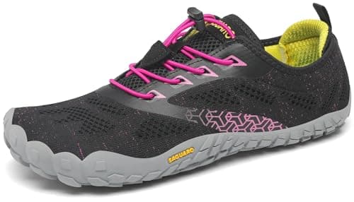 Detalle de SAGUARO Barefoot minimalistas para training y trail (rosa magenta) – suela zero drop y puntera ancha